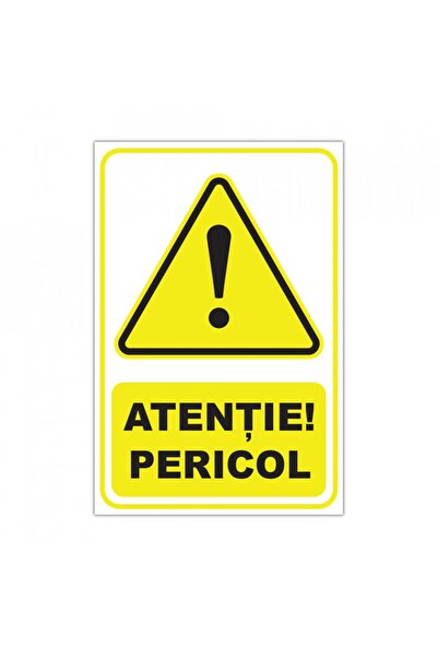 Generic (Unbranded) Atenție! Autocolant autocolant pericol PVC 20x30 cm