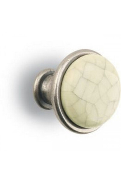 GAMET Metal Button - GP 19 - Silver Porcelain MLK-Cracked