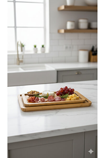 Hallac Dede Wooden 3-Piece Presentation Set Presentation Tray 6 Different Mod...