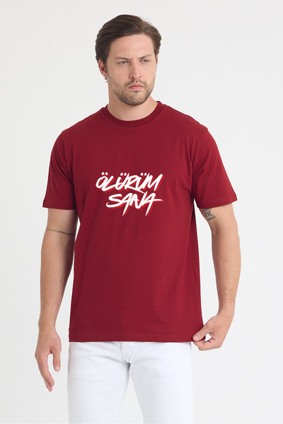 Windy Island Men's Crew Neck "I Will Die for You" Printed 100% Cotton Short S...