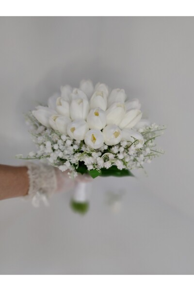 mostbeautifull Müge ve Lale Gelin Çiçeği – Yapay Gelin Buketi Düğün Nikâh