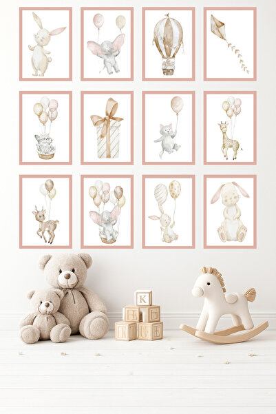 UNT 12-Piece Frame-Looking Baby and Children's Room Painting Set – 15X20 cm M...