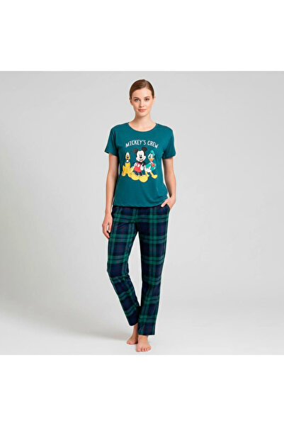 levanapajamas Levana plaid pajamas with cartoon print