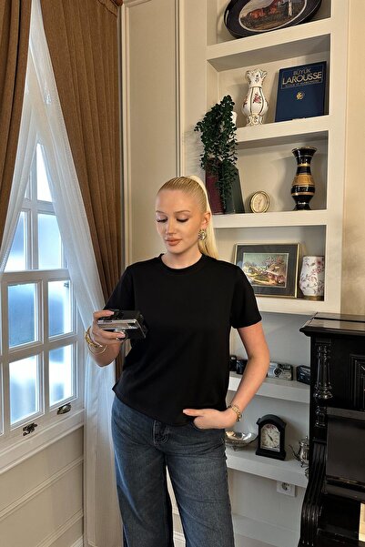 lizge giyim تيشيرت مودال برقبة دائرية