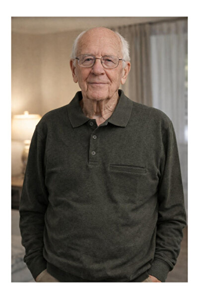 BERNEO Men's Dad Thessaloniki Fabric Polo Collar Sweater