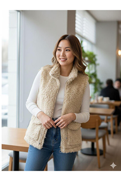 BERNEO Women's Adjustable Waist Fur Vest