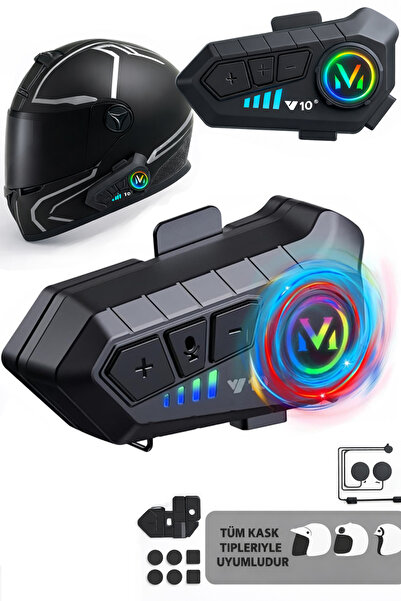 Tech&bello accessories Kask Kulaklığı İnterkom Rgb Işıklı Otomatik Cevaplama ...