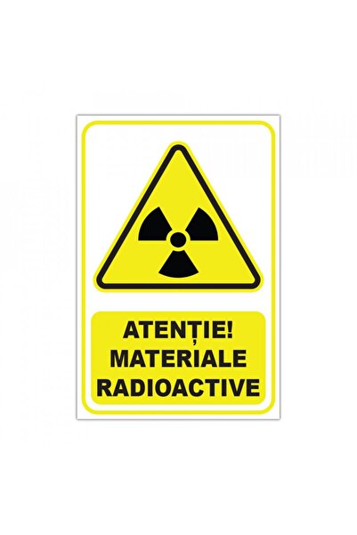 Generic (Unbranded) Autocolant de avertizare pentru materiale radioactive - P...