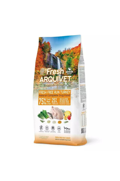 Other Arquivet Hrană proaspătă semi-umed pentru pește/curcan câini 10 kg