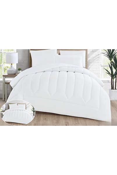 Red Rose Double bed comforter set with a hotel-style design, plain and revers...