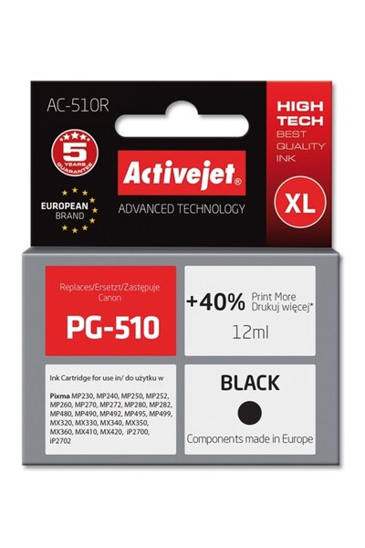 Canon ActiveJet AC-510R Ink Cartridge for PG-510
