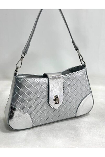 çkn sedat çakan çanta & fular & aksesuar Straw Pattern Women's Baguette Model...