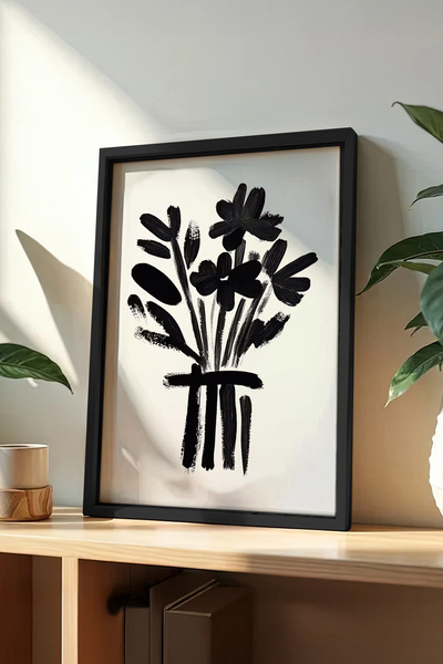 Cadran Soyut Temalı Çerceve Görünümlü Mdf Tablo