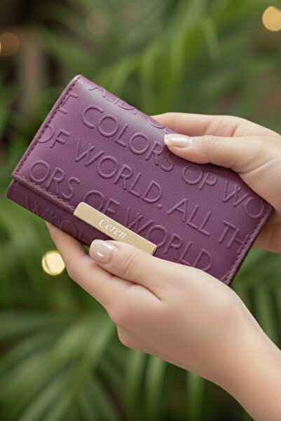 MEG TASARIM DÜNYASI Kadın Kişiye Özel İsim Yazılan Suni Deri Orta Boy Cüzdan ...