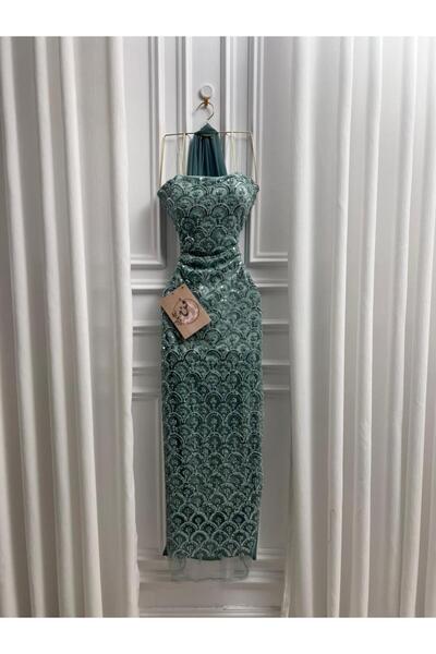 CONTENU فستان سهرة تل مطرز