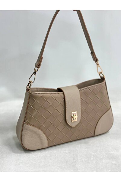 çkn sedat çakan çanta & fular & aksesuar Straw Pattern Women's Baguette Model...