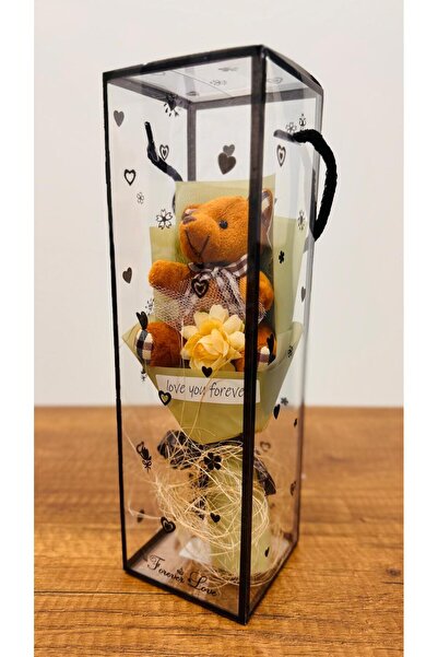 BUKETACCESORY Sevgililer Günü İçin Kahverengi Ayıcık Buket