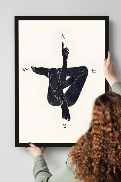 Cadran Soyut Temalı Çerceve Görünümlü Mdf Tablo