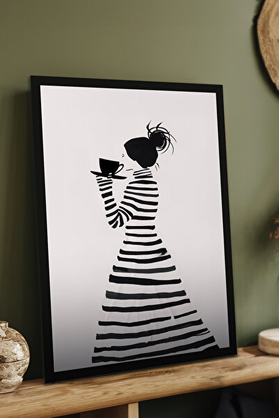 Cadran Soyut Temalı Çerceve Görünümlü Mdf Tablo