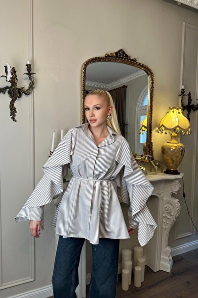 lizge giyim Sleeveless Blouse with Flywheel Detail