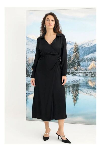 byasafkids 100% Viscose Long Sleeve Satin Dress