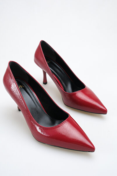 meyra'nın ayakkabıları Women's Pointed Toe Stiletto Burgundy Yanki