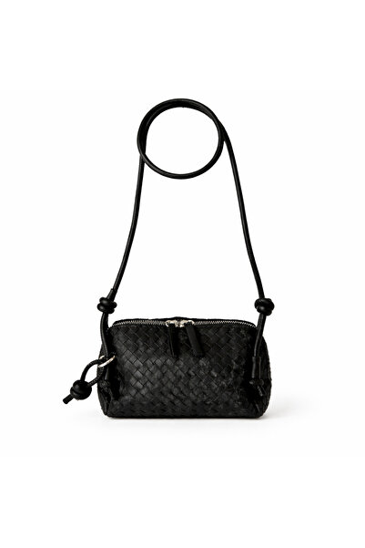 yako Olive Knitted Detailed Mini Women's Bag