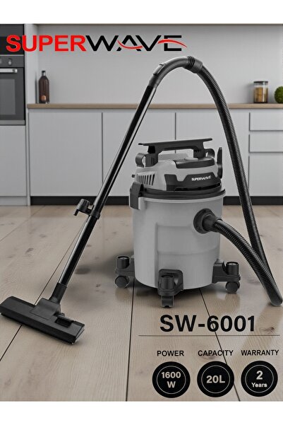 Super Wave Superwave wet and dry vacuum cleaner, 1600W, large 20L tank with b...