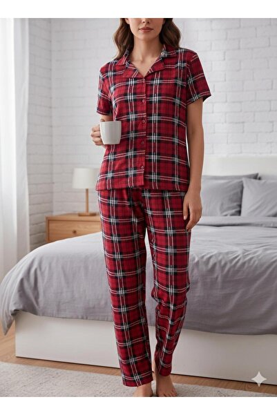 fames Short-Sleeved Button-Down Pajama Set