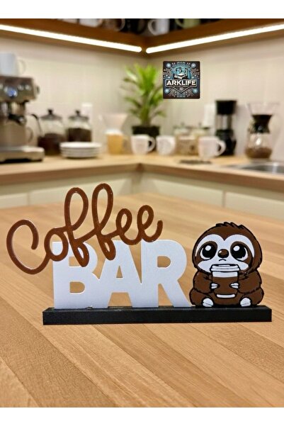 ARKlife 3D Electronic Dekoratif Coffee Bar Standı - Mutfak ve Kahve Köşesi Ak...