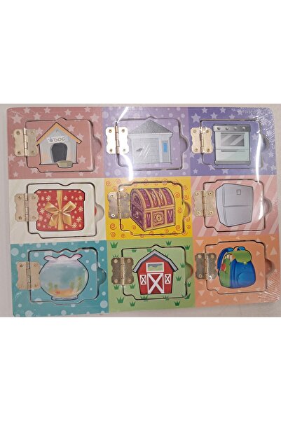 ABAS Puzzle din lemn cu uși obiecte