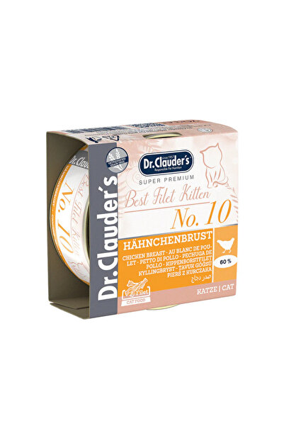Dr. Clauder'S علب دجاج دكتور كلودرز بيست فيليه رقم 10 للقطط الصغيرة 70 غرام، ...