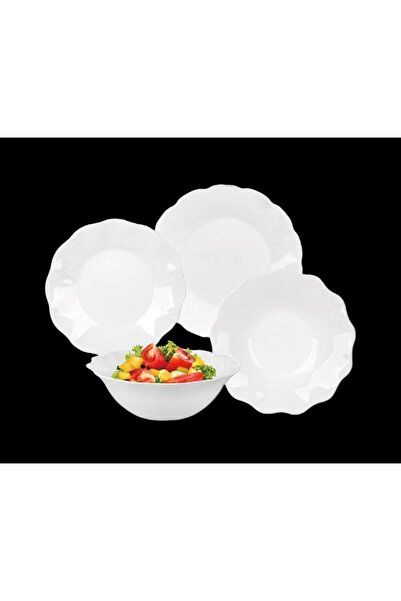 Hera Collection 19-piece opal heat-resistant dinner set, round plates, Sophie...
