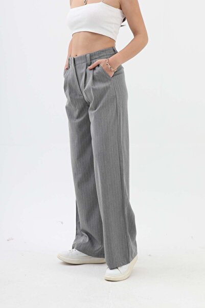 VELİZADE Ženska Visok struk neizbleđujuća Sa likrom Široke nogavice Palazzo p...