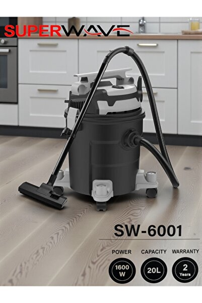 Super Wave Superwave wet and dry vacuum cleaner, 1600W, large 20L tank with b...