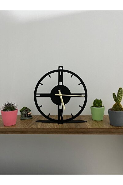 Meed Design Metal - Masa Saati (Boy 25X23 cm)-Sessiz Meknizmaya Sahipdir-Saat