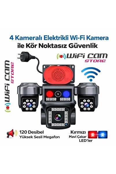 WİFİCAM 4 Kameralı Elektrikli Wi-Fi Kamera