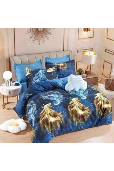 JOJO Cotton Finet Bedding Set 6 Pieces for Double Bed - Fish
