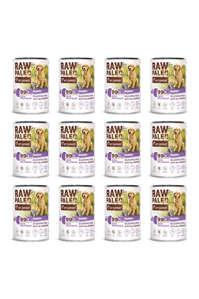 Other Hrană umedă pentru câini Raw Paleo Duck&Boar Puppy, la cutie, 12 x 400g