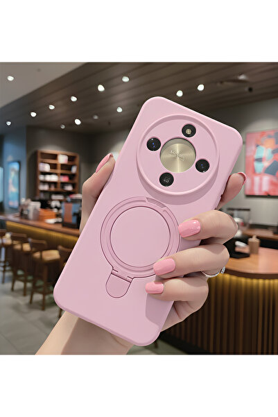 TechTrove Honor Magic 8 Lite Kılıf Soft Tasarım Magsafe Halka Stand İçi Kadif...