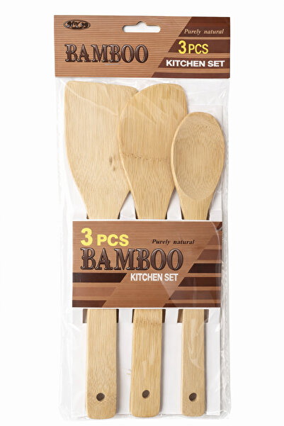 Bamboo Set of 3 kitchen utensils, bamboo