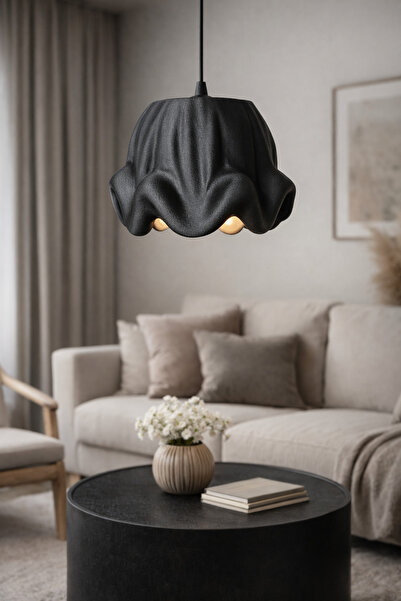 ZORO Modern Beton Dokulu Sarkıt Avize E27 Duy Minimal Salon Mutfak