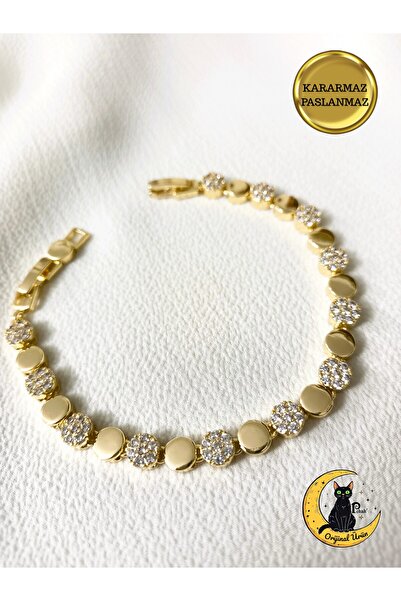 POKAK 14K Altın Kaplama Xuping Kuyumcu İşçiliği Halka Model Zirkon Taşlı Kara...