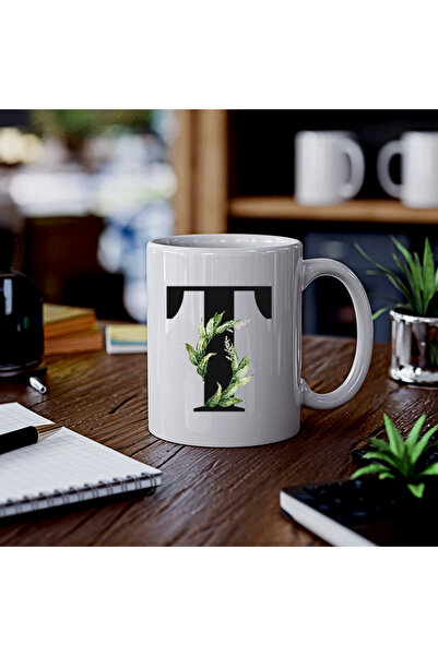 rengine Botanical Letter t Printed Mug