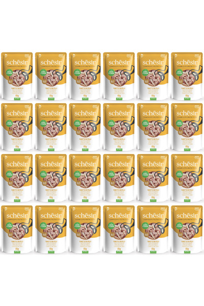 Other Hrană umedă pentru pisici SCHESIR Adult Ton cu fileuri de pui 24x85g