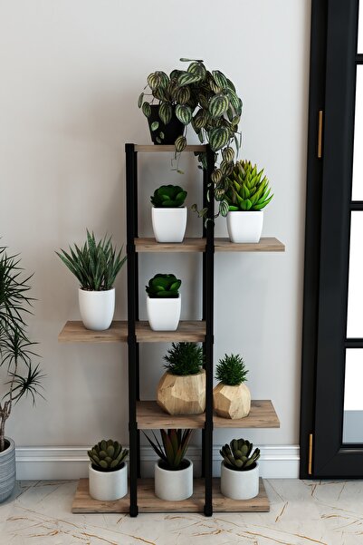 DEKOZUM SOFİA Metal Çiçeklik Saksılık Çiçek Saksı Standı Saksı Rafı Organizer...