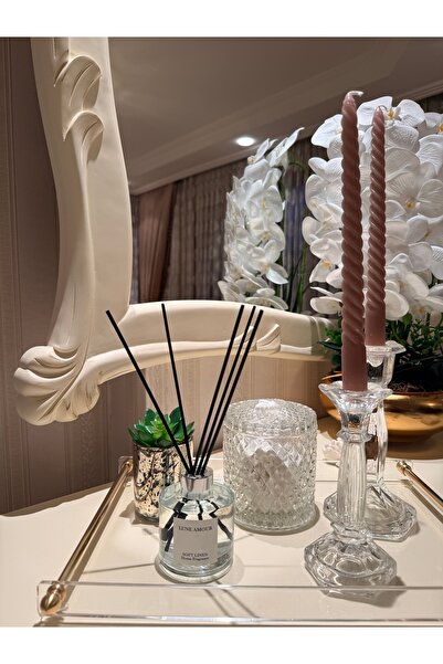 Uzun Süre Kalıcı 100 ml Bambu Çubuklu Soft Linen Oda Kokusu Gümüş Kapak