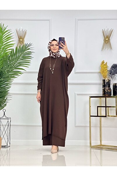 Summer Store Çağla Long Tunic and Trousers Two-Piece Hijab Set
