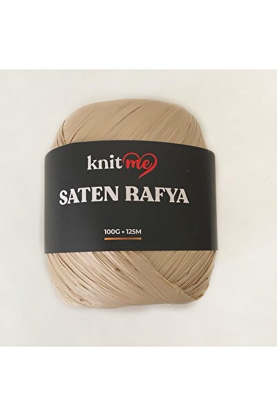 knitme Knit Me Saten Rafya-Raffia İplik 100 Gr Vizon