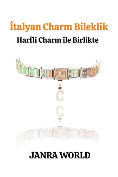 JANRA WORLD سوار إيطالي الطراز - مصنوع من الفولاذ المقاوم للصدأ، يناسب جميع ا...